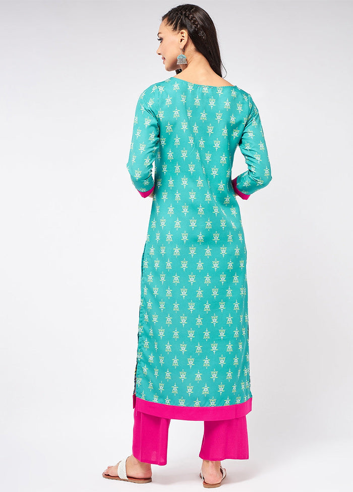 Blue Readymade Rayon Kurti