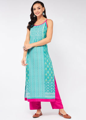 Blue Readymade Rayon Kurti