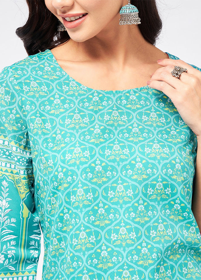 Blue Readymade Rayon Kurti