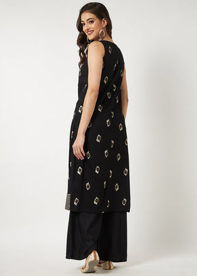 Black Readymade Rayon Kurti