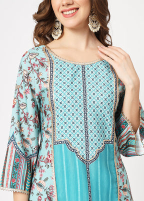 Blue Readymade Viscose Kurti