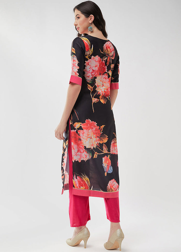 Black Readymade Rayon Kurti