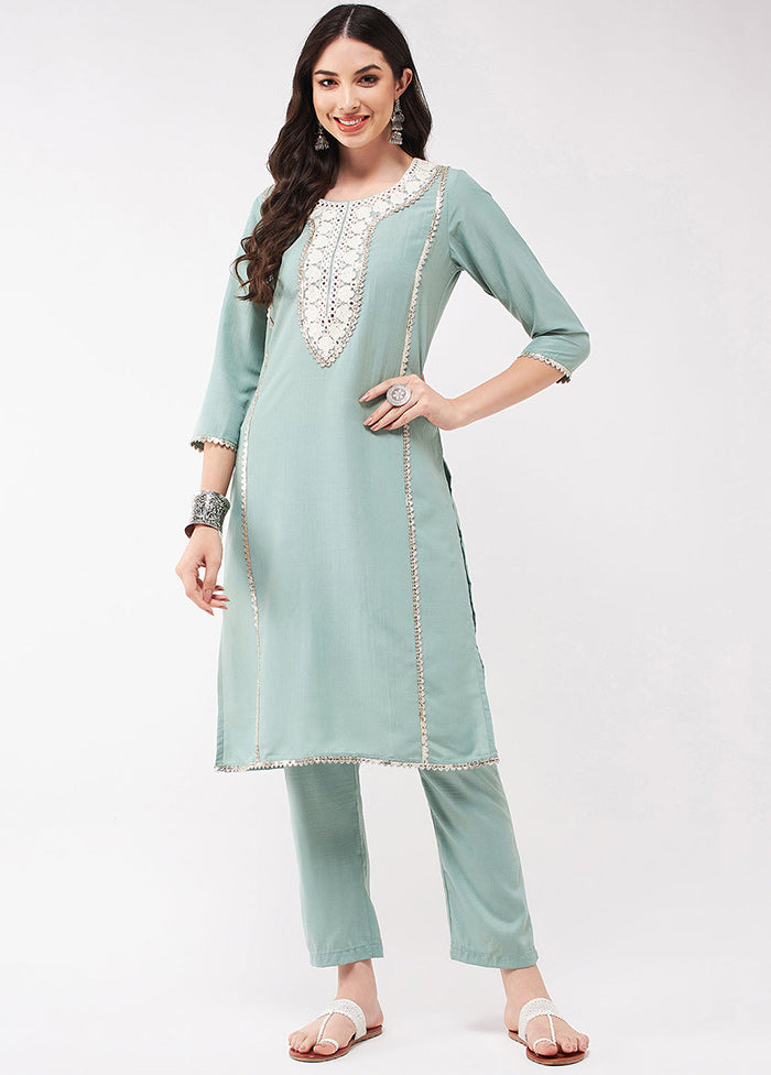 Green Readymade Silk Kurti