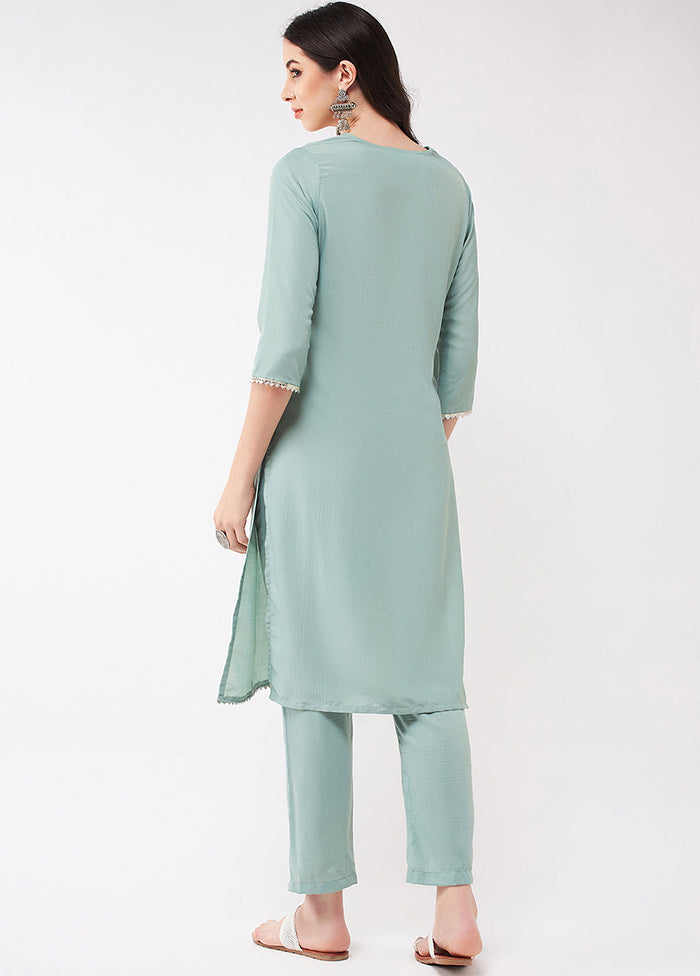 Green Readymade Silk Kurti