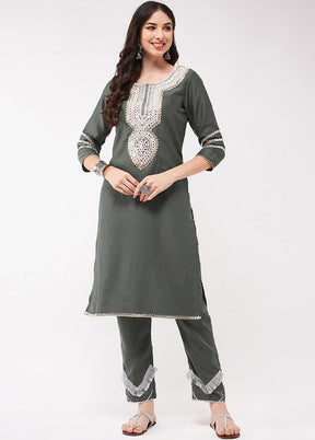 Green Readymade Silk Kurti