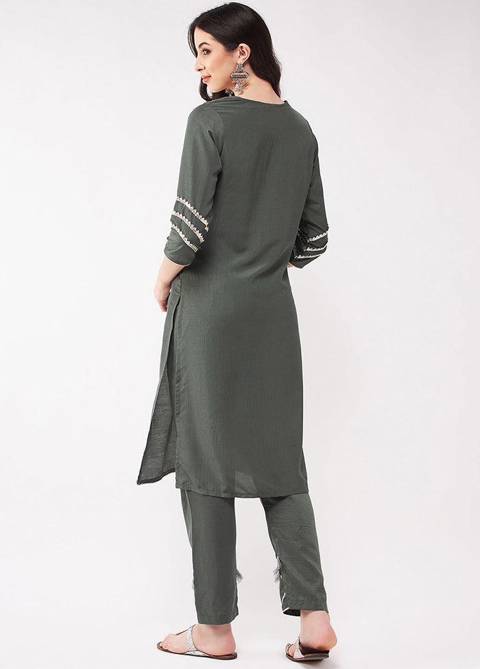 Green Readymade Silk Kurti