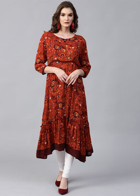 Multicolor Readymade Rayon Kurti