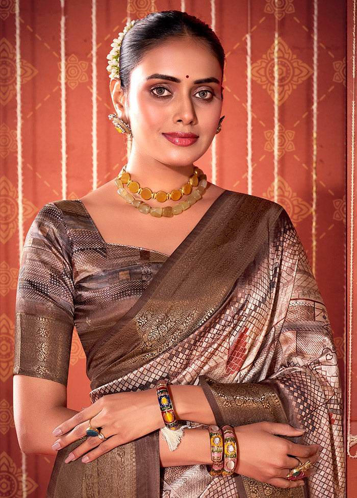 Multicolor Dupion Silk Saree With Blouse Piece - Indian Silk House Agencies