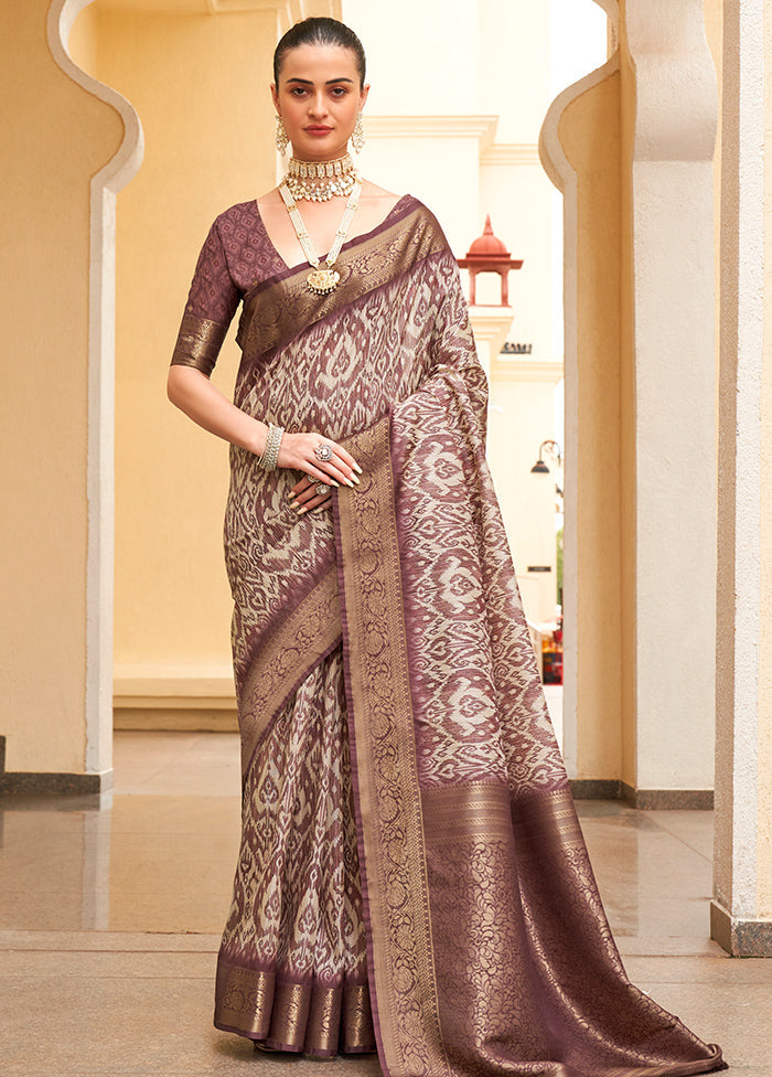 Multicolor Dupion Silk Saree With Blouse Piece - Indian Silk House Agencies