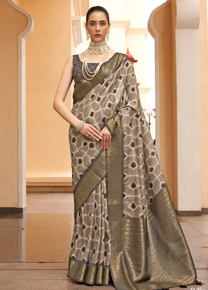 Multicolor Dupion Silk Saree With Blouse Piece - Indian Silk House Agencies