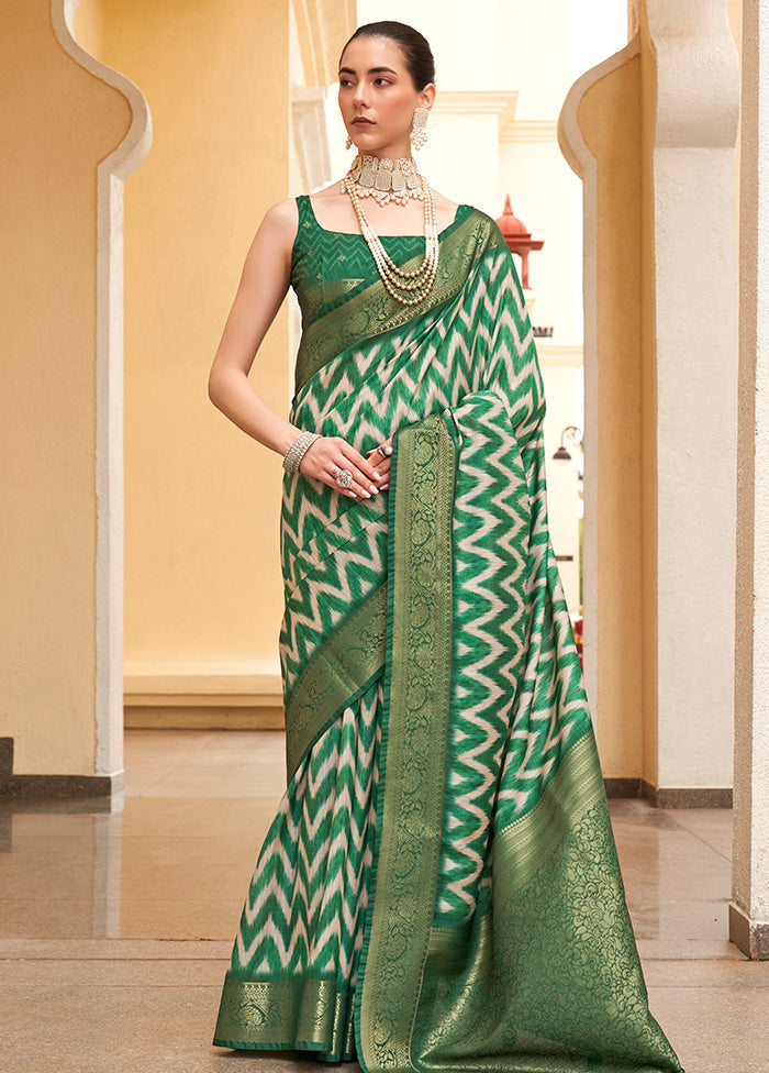 Multicolor Dupion Silk Saree With Blouse Piece - Indian Silk House Agencies