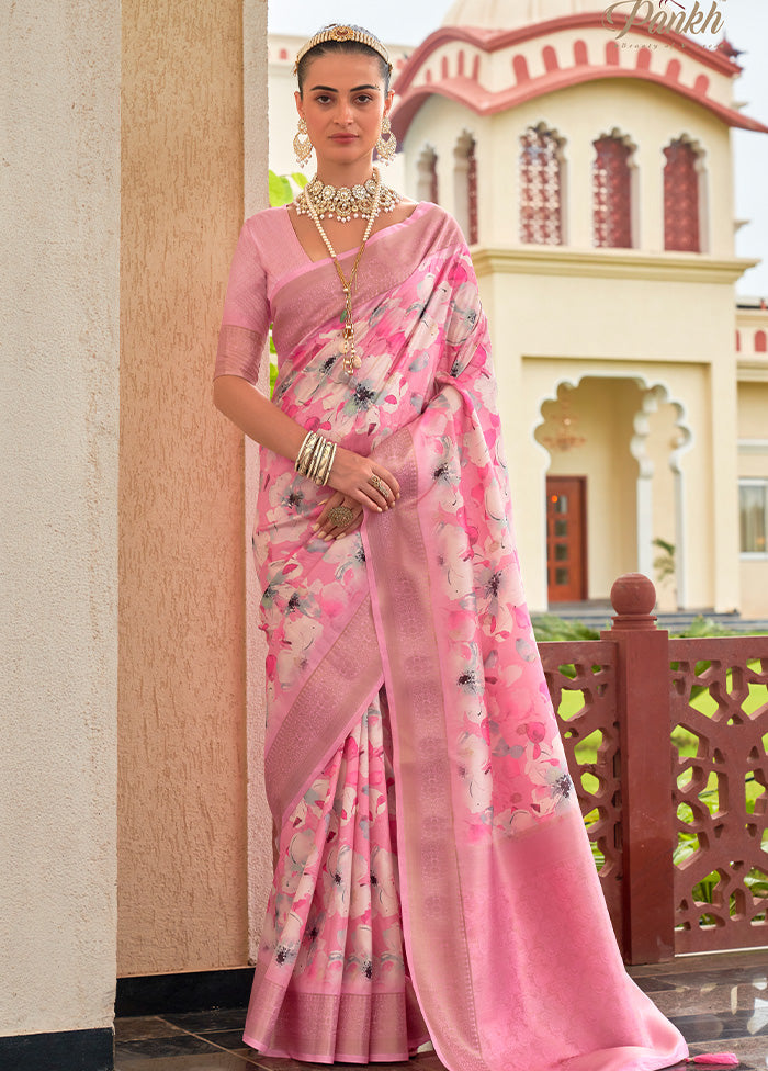 Multicolor Dupion Silk Saree With Blouse Piece - Indian Silk House Agencies