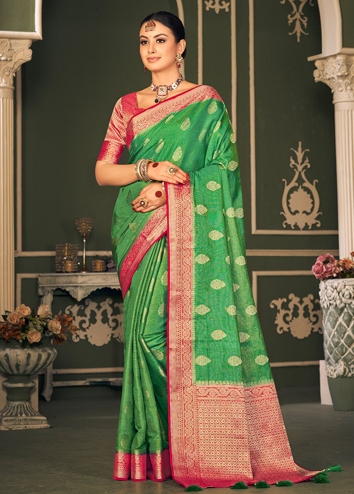 Multicolor Dupion Silk Saree With Blouse Piece - Indian Silk House Agencies