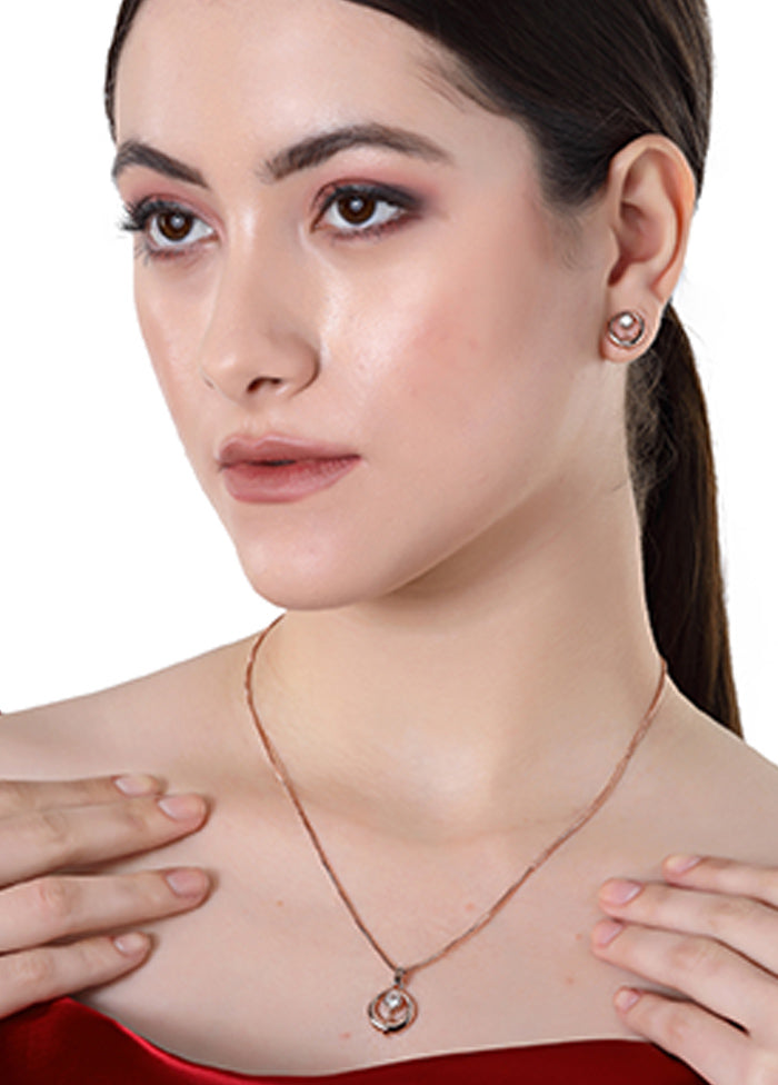 925 Sterling Silver Glossy Pendant Set