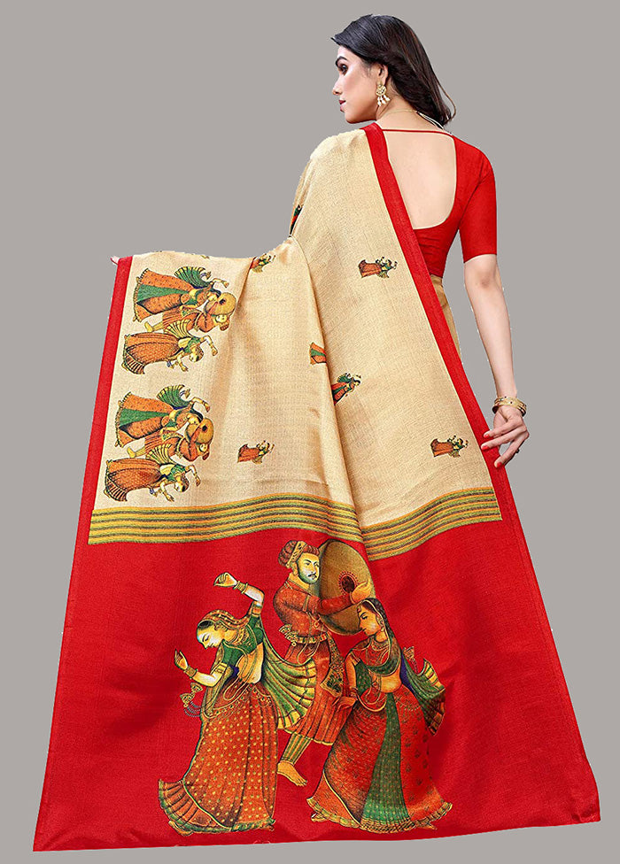 Brown Spun Silk Woven Saree With Blouse Piece - Indian Silk House Agencies