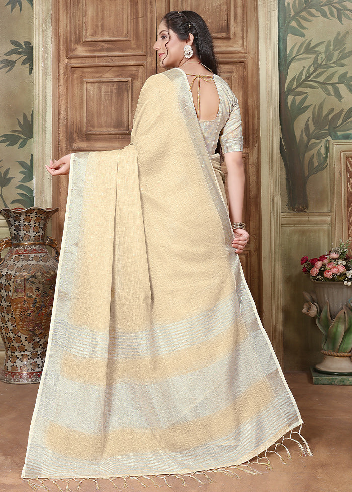 Yellow Organza Saree With Blouse Piece