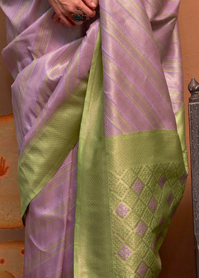 Purple Dupion Silk Saree With Blouse Piece