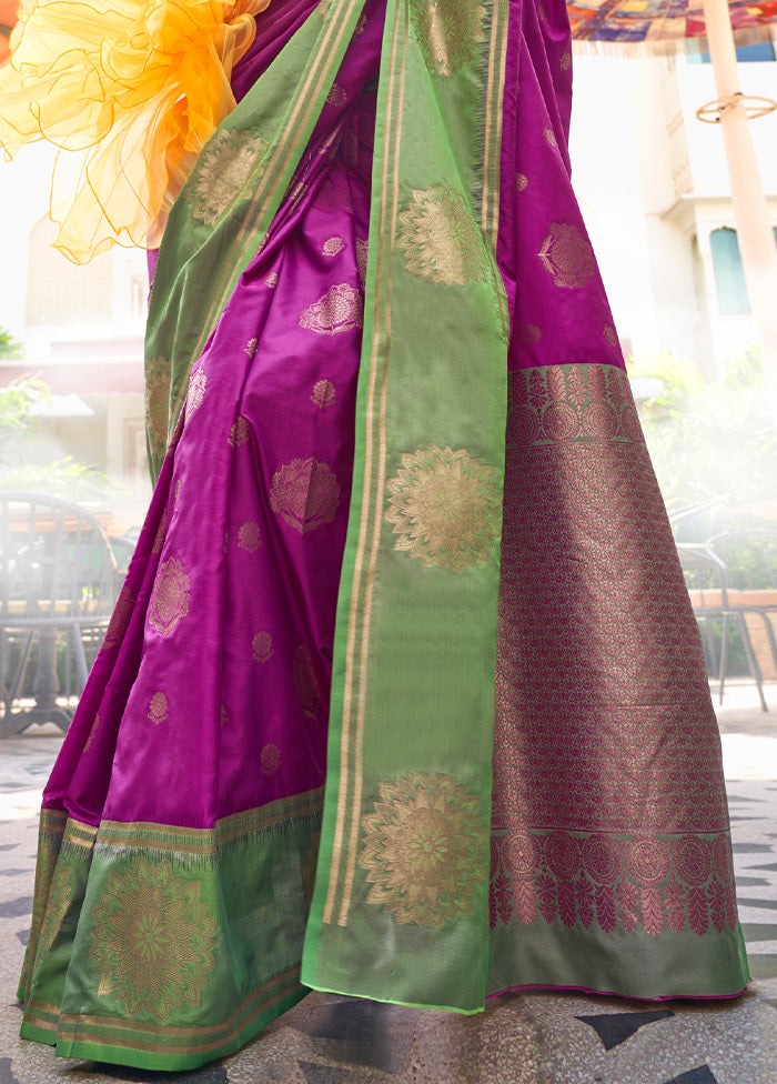 Pink Dupion Silk Saree With Blouse Piece