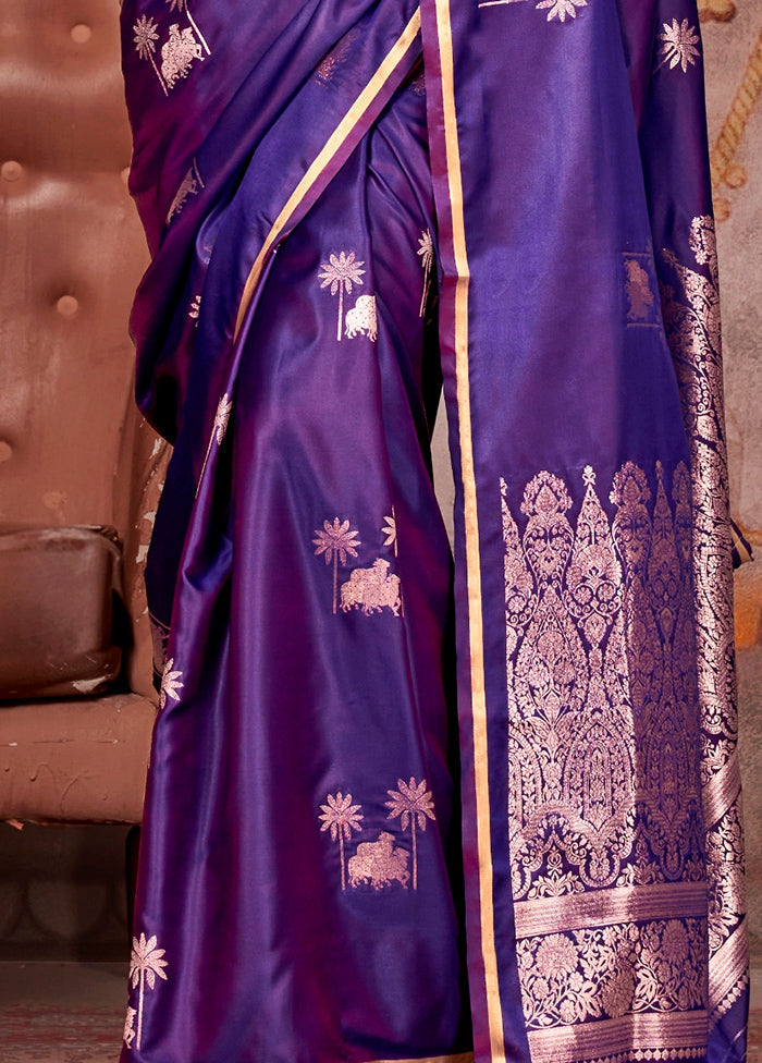 Wine Spun Silk Saree With Blouse Piece