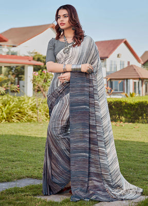 Multicolor Silk Saree With Blouse Piece