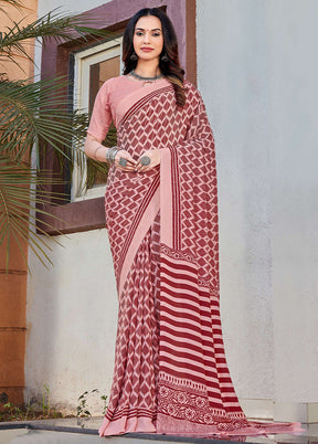 Multicolor Silk Saree With Blouse Piece