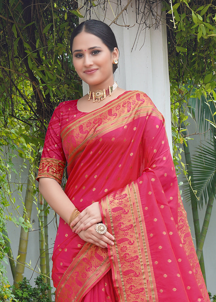 Orange Dupion Silk Saree With Blouse Piece