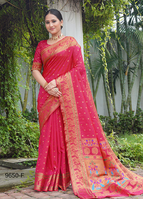 Orange Dupion Silk Saree With Blouse Piece