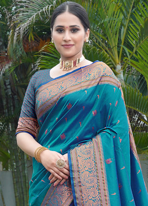 Firoza Dupion Silk Saree With Blouse Piece