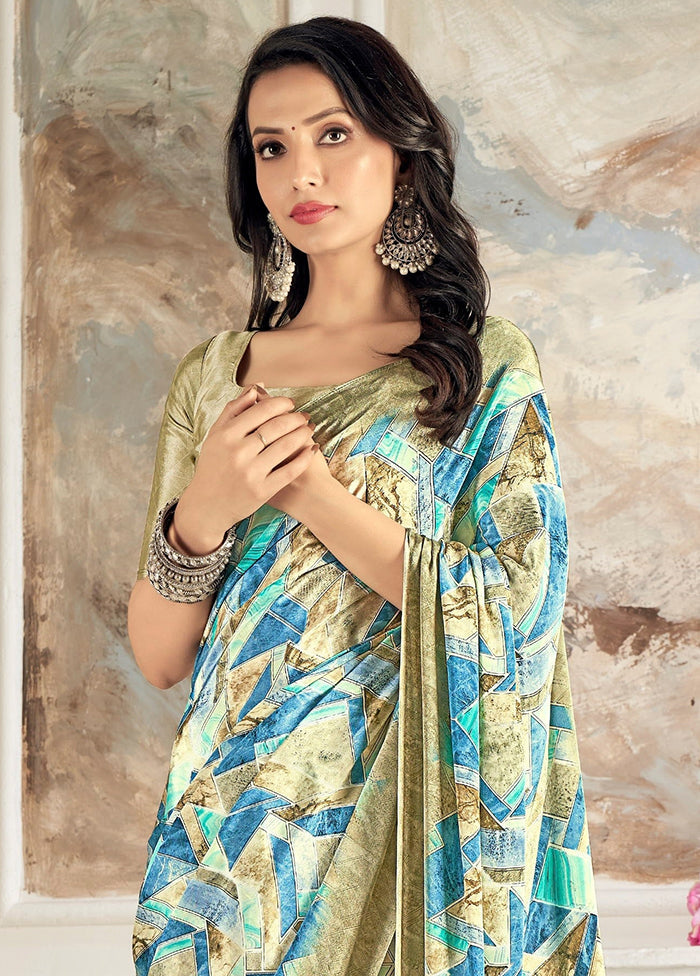 Multicolor Silk Saree With Blouse Piece