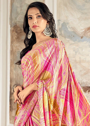 Multicolor Silk Saree With Blouse Piece