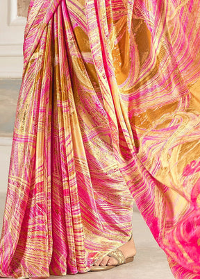 Multicolor Silk Saree With Blouse Piece