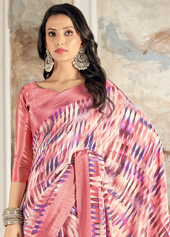 Multicolor Silk Saree With Blouse Piece