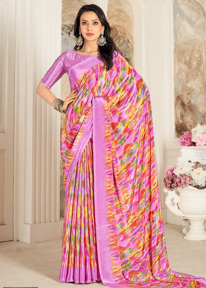 Multicolor Silk Saree With Blouse Piece