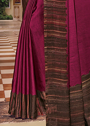 Pink Chiffon Silk Saree With Blouse Piece