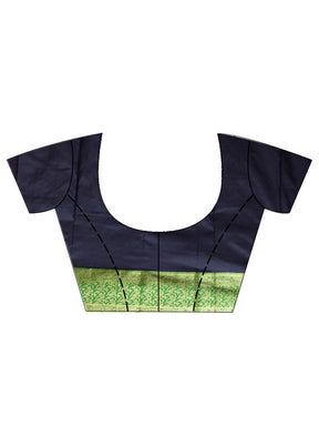 Orange Kanjivaram Silk Saree With Blouse Piece