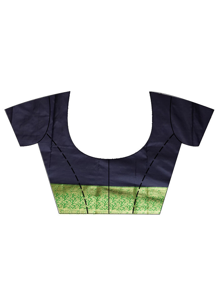 Orange Kanjivaram Silk Saree With Blouse Piece