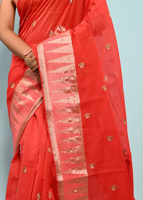 Pink Cotton Saree With Blouse Piece - Indian Silk House Agencies