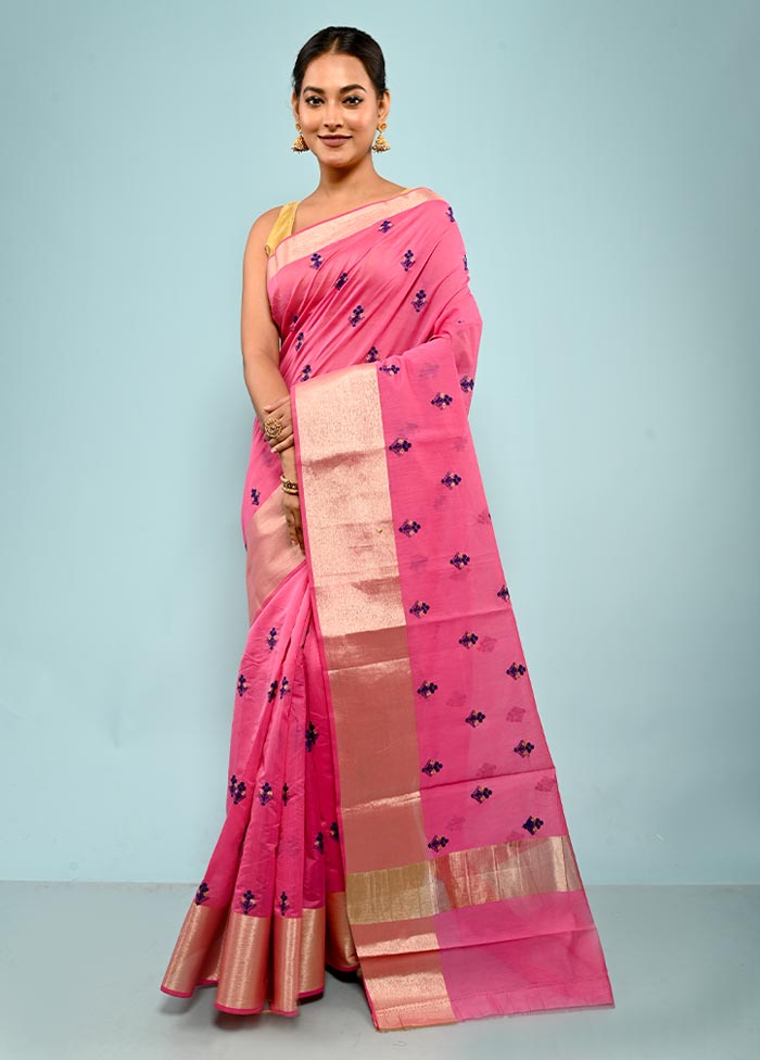 Grey Cotton Saree With Blouse Piece - Indian Silk House Agencies