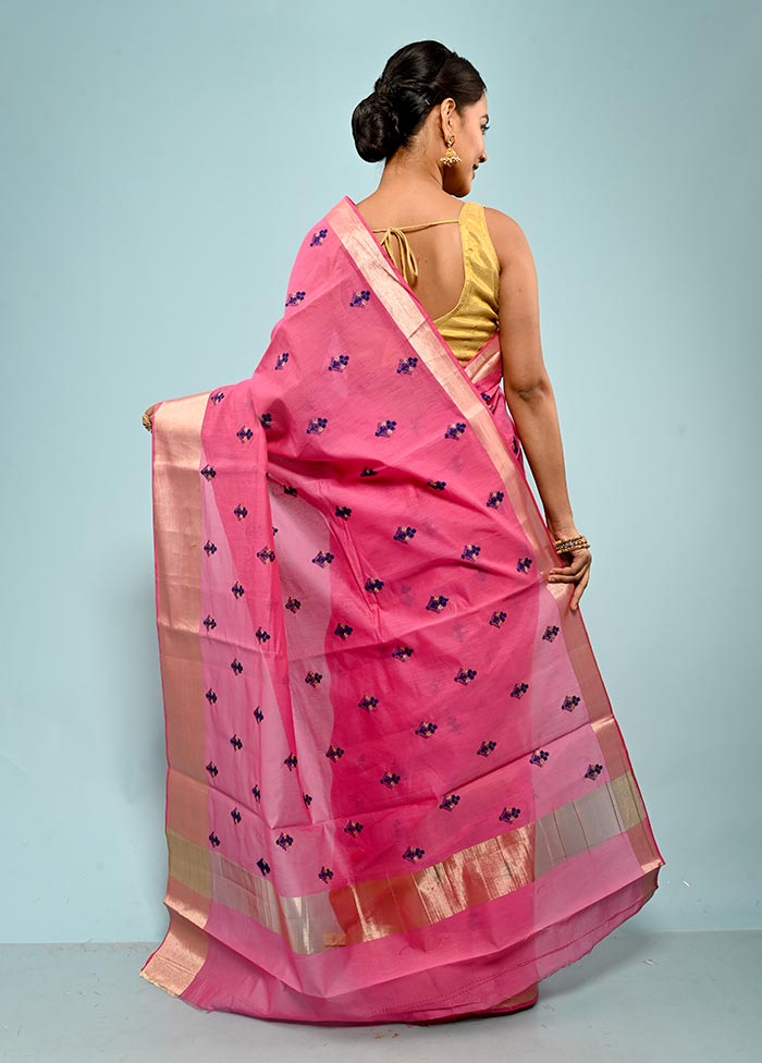 Grey Cotton Saree With Blouse Piece - Indian Silk House Agencies