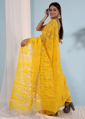 Yellow Matka Silk Saree With Blouse Piece - Indian Silk House Agencies