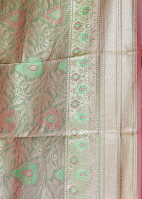 Green Kanjivaram Silk Saree With Blouse Piece - Indian Silk House Agencies