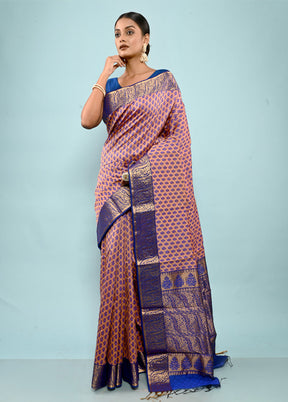 Pink Cotton Saree Without Blouse Piece - Indian Silk House Agencies