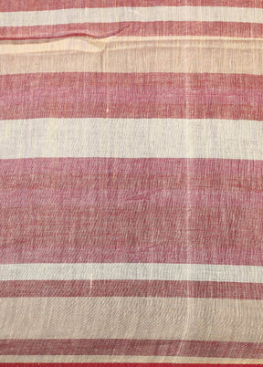 Pink Shantipuri Cotton Saree Without Blouse Piece - Indian Silk House Agencies