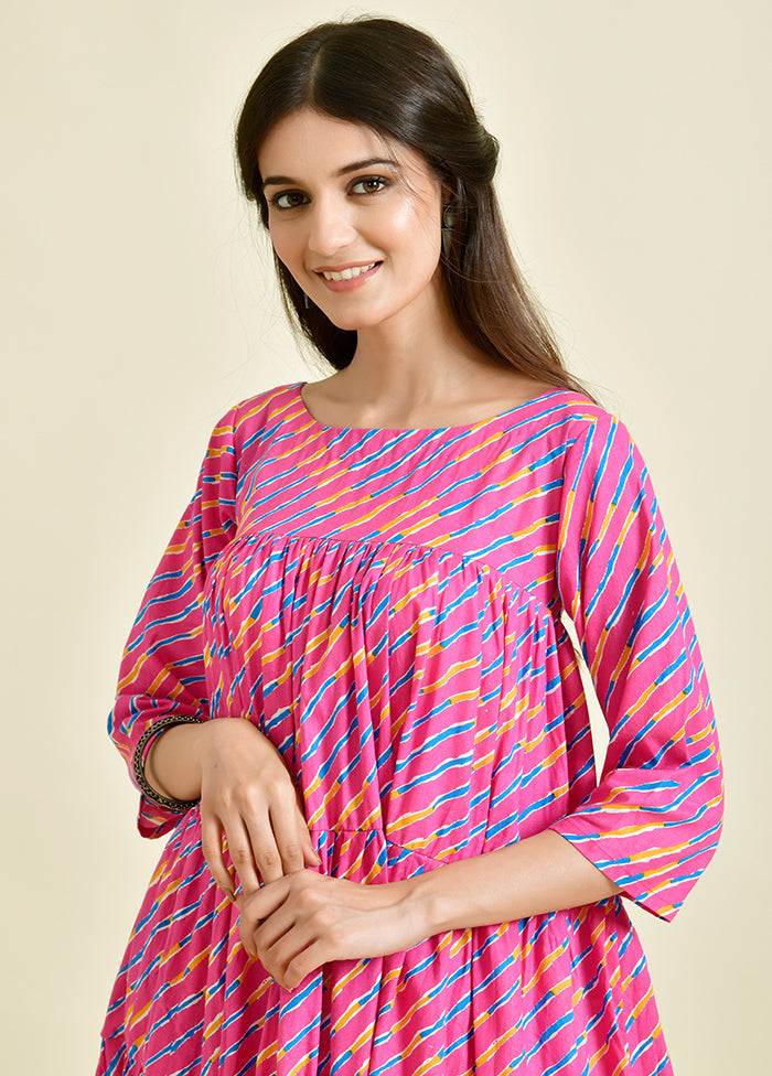 2 Pc Magenta Cotton Kurti Set VDRAN1412251 - Indian Silk House Agencies