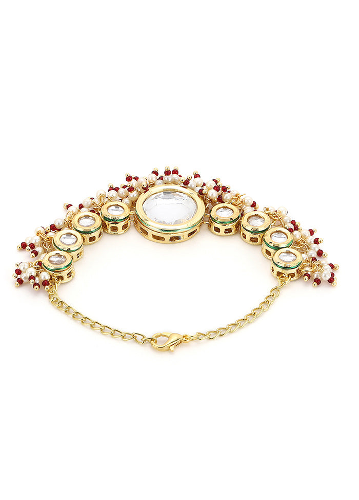 Golden Moon Stone Alloy Bracelet - Indian Silk House Agencies