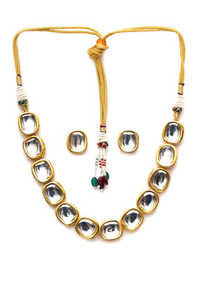 Multicolor Brass Drawstring Jewellery Set