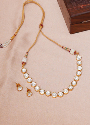 Multicolor Brass Drawstring Jewellery Set