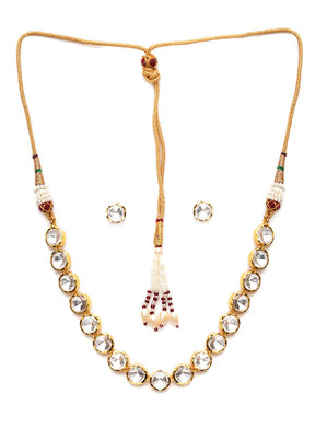 Multicolor Brass Drawstring Jewellery Set