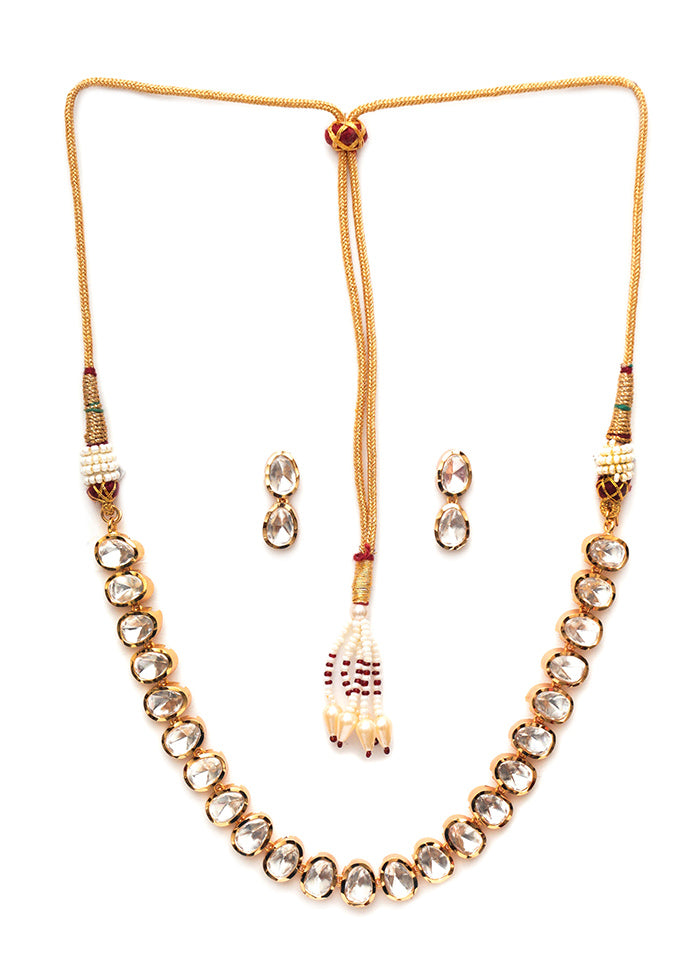 Multicolor Brass Drawstring Jewellery Set