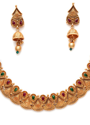 Multicolor Brass Gold Plating Jewellery Set